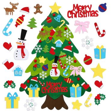 sapin de noël en feutrine DIY de 100 cm | jourdefete.com sapin de noël en feutrine DIY de 100 cm | jourdefete.com
