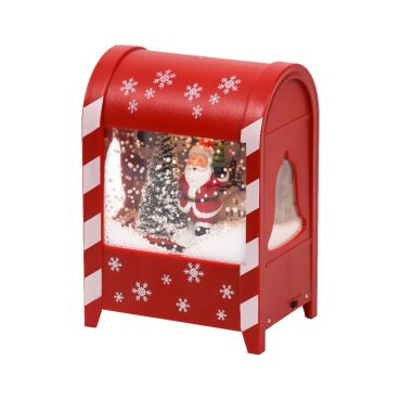 Boîte aux lettres de Noël LED avec neige tombante et Père Noël H19 cm | jourdefete.com Boîte aux lettres de Noël LED avec neige tombante et Père Noël H19 cm | jourdefete.com