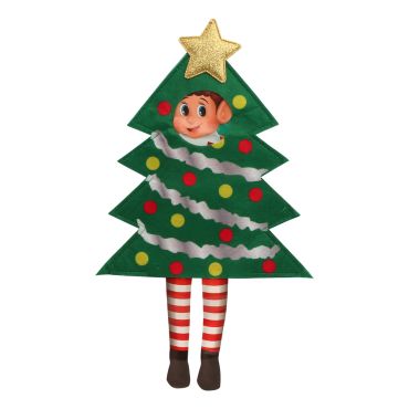 Déguisement sapin de Noël pour lutin farceur, feutrine verte avec étoile dorée et guirlandes | jourdefete.com Déguisement sapin de Noël pour lutin farceur, feutrine verte avec étoile dorée et guirlandes | jourdefete.com