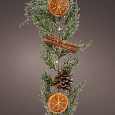 guirlande lumineuse de sapin oranges et cannelles de 180 cm | jourdefete.com guirlande lumineuse de sapin oranges et cannelles de 180 cm | jourdefete.com