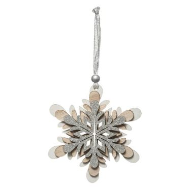 suspension en bois de Noël flocon de neige de 12 cm | jourdefete.com suspension en bois de Noël flocon de neige de 12 cm | jourdefete.com