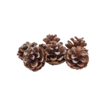 6 pommes de pin à paillettes cuivrées | jourdefete.com 6 pommes de pin à paillettes cuivrées | jourdefete.com