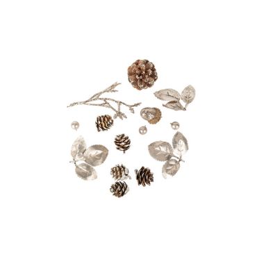 assortiment de Noël givré à paillettes champagne 14 pièces | jourdefete.com assortiment de Noël givré à paillettes champagne 14 pièces | jourdefete.com