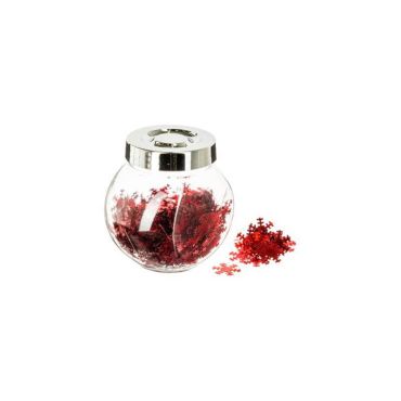 confettis de table de noël rouges et brillants modèle aléatoire | jourdefete.com
