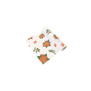 chemin de table poinsettia de Noël de 3 m | jourdefete.com chemin de table poinsettia de Noël de 3 m | jourdefete.com