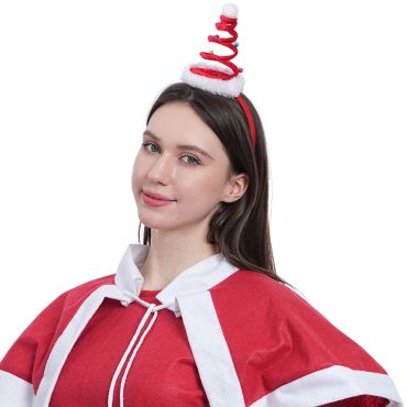 Serre-tête Sapin de Noël rouge à ressort pour fête réussie | jourdefete.com Serre-tête Sapin de Noël rouge à ressort pour fête réussie | jourdefete.com