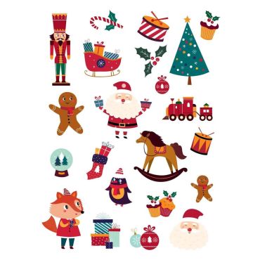 Tatouages textiles de Noël avec Père Noël, renne, sapin et pain d’épices | jourdefete.com Tatouages textiles de Noël avec Père Noël, renne, sapin et pain d’épices | jourdefete.com