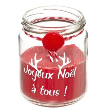 bougie de noël dans un pot avec pompon couleur aléatoire | jourdefete.com bougie de noël dans un pot avec pompon couleur aléatoire | jourdefete.com