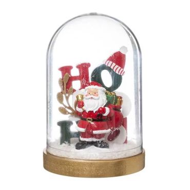 décoration de père noël sous cloche de 14 cm | jourdefete.com décoration de père noël sous cloche de 14 cm | jourdefete.com