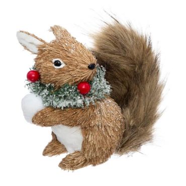 écureuil de noël en paille à poser de 18 cm | jourdefete.com écureuil de noël en paille à poser de 18 cm | jourdefete.com