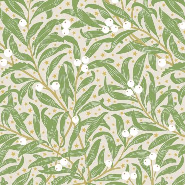 Serviettes de Noël crème avec feuilles vertes et baies blanches, décorées d’étoiles dorées | jourdefete.com Serviettes de Noël crème avec feuilles vertes et baies blanches, décorées d’étoiles dorées | jourdefete.com
