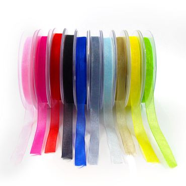 Ruban organdi 9mm - coloris au choix Ruban organdi 9mm - coloris au choix
