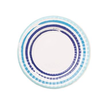 8 Petites Assiettes en Carton - On The Blue | jourdefete.com