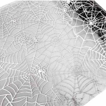 Chemin de table organza toile d'araignée argenté Chemin de table organza toile d'araignée argenté