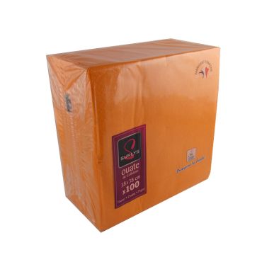 100 Serviettes Ouate de Cellulose Mandarine 100 Serviettes Ouate de Cellulose Mandarine