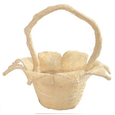Un panier en forme de fleur blanc pour votre fête | jourdefete.com