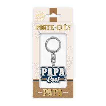 Porte-clés en métal avec inscription “Papa Cool” | jourdefete.com