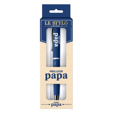 Stylo bleu nuit avec inscription Meilleur Papa dans son étui cadeau pour la fête des pères | jourdefete.com Stylo bleu nuit avec inscription Meilleur Papa dans son étui cadeau pour la fête des pères | jourdefete.com