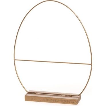 Centre de table en forme d'œuf et en métal doré de 28 cm avec un socle | jourdefete.com Centre de table en forme d'œuf et en métal doré de 28 cm avec un socle | jourdefete.com