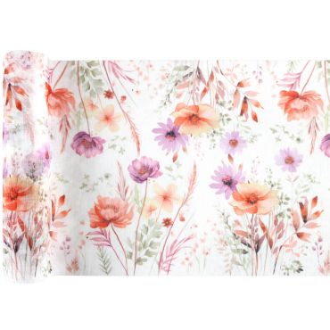 Chemin de table Lapinou avec motifs floraux printaniers | jourdefete.com Chemin de table Lapinou avec motifs floraux printaniers | jourdefete.com