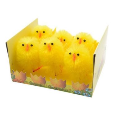 Boite de 6 Poussins en Chenille de Soie | JOURDEFETE.COM Boite de 6 Poussins en Chenille de Soie | JOURDEFETE.COM