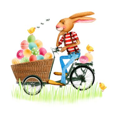 Serviettes Livraison d'œufs 33 x 33 cm avec un lapin et des œufs colorés | jourdefete.com Serviettes Livraison d'œufs 33 x 33 cm avec un lapin et des œufs colorés | jourdefete.com