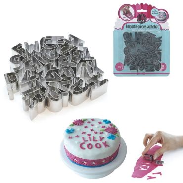 26 emporte-pièces alphabet en inox 26 emporte-pièces alphabet en inox