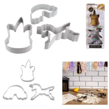 3 emporte-pièces licorne | jourdefete.com 3 emporte-pièces licorne | jourdefete.com