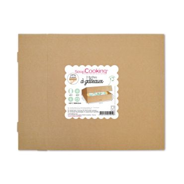 2 boîtes à gâteaux en carton kraft 32x32x8cm | jourdefete.com 2 boîtes à gâteaux en carton kraft 32x32x8cm | jourdefete.com