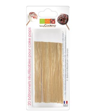 Bâtonnets réutilisables en bois pour cake pops | jourdefete.com Bâtonnets réutilisables en bois pour cake pops | jourdefete.com