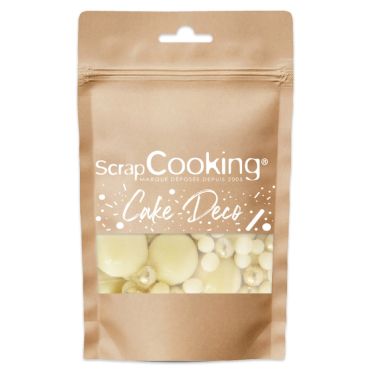 Perles décoratives comestibles chocolat blanc et doré pour pâtisseries | jourdefete.com Perles décoratives comestibles chocolat blanc et doré pour pâtisseries | jourdefete.com