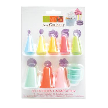 Set de douilles pâtissières avec adaptateur pour décorations | jourdefete.com Set de douilles pâtissières avec adaptateur pour décorations | jourdefete.com