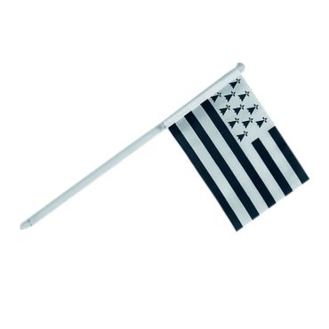 Pavillon drapeau breton avec manche en plastique de 10 x 15 cm Pavillon drapeau breton avec manche en plastique de 10 x 15 cm