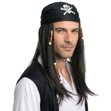 Perruque pour Homme de Pirate | jourdefete.com Perruque pour Homme de Pirate | jourdefete.com