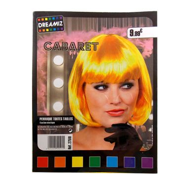 Perruque cabaret jaune Dreamiz