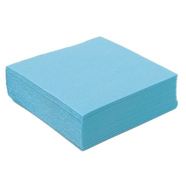 50 Petites Serviettes Microgaufrées - Bleu ciel 50 Petites Serviettes Microgaufrées - Bleu ciel