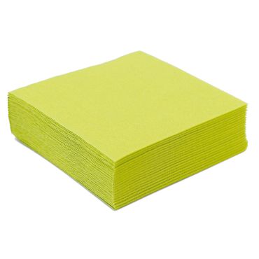50 Petites Serviettes Microgaufrées - Vert Anis