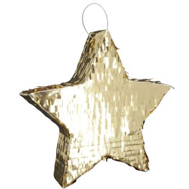 Piñata étoile dorée scintillante à suspendre pour réveillon et soirée festive | jourdefete.com