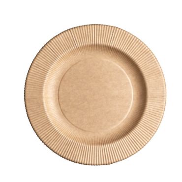 Sachet de 8 assiettes compostables Bruno Kraft - 21 cm | jourdefete.com Sachet de 8 assiettes compostables Bruno Kraft - 21 cm | jourdefete.com
