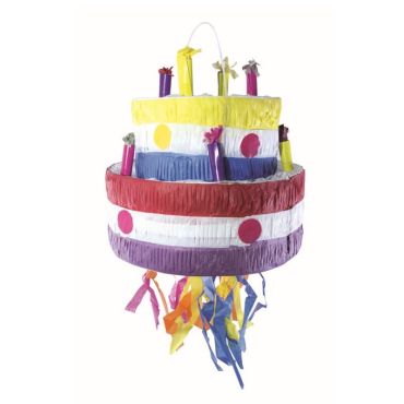 Pinata à tirer en forme de gâteau d'anniversaire Pinata à tirer en forme de gâteau d'anniversaire