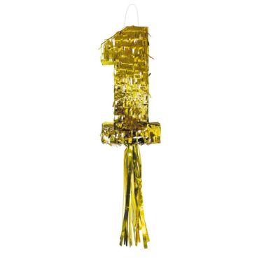 Piñata à tirer - Chiffre 1 Doré | jourdefete.com Piñata à tirer - Chiffre 1 Doré | jourdefete.com