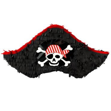 piñata à tirer chapeau de pirate de 50 cm | jourdefete.com piñata à tirer chapeau de pirate de 50 cm | jourdefete.com