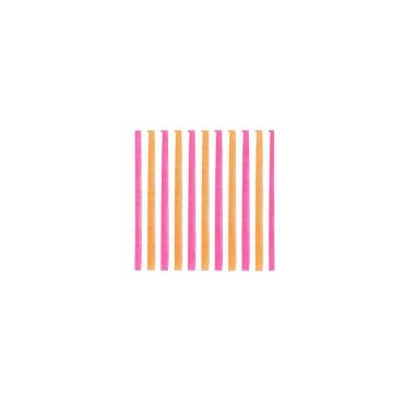 Serviettes cocktail rayées framboise et orange thème Pink Lemonade | jourdefete.com Serviettes cocktail rayées framboise et orange thème Pink Lemonade | jourdefete.com
