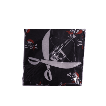 Bandana noir de pirate avec têtes de mort pour un déguisement authentique | jourdefete.com Bandana noir de pirate avec têtes de mort pour un déguisement authentique | jourdefete.com