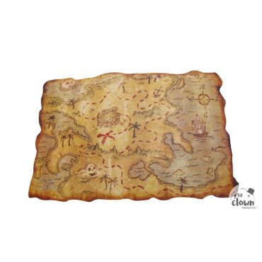 Carte au trésor de pirate imprimée en plastique | jourdefete.com Carte au trésor de pirate imprimée en plastique | jourdefete.com
