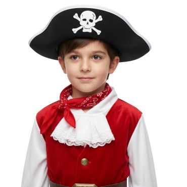 Chapeau pirate enfant noir avec tête de mort | jourdefete.com Chapeau pirate enfant noir avec tête de mort | jourdefete.com