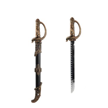 Épée de pirate avec fourreau noir et garde dorée 53 cm | jourdefete.com Épée de pirate avec fourreau noir et garde dorée 53 cm | jourdefete.com