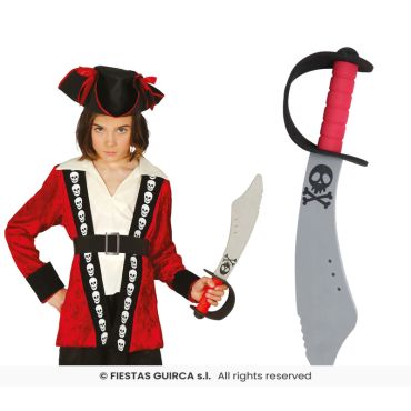 Épée de pirate enfant 44 cm avec motifs de crâne | jourdefete.com Épée de pirate enfant 44 cm avec motifs de crâne | jourdefete.com