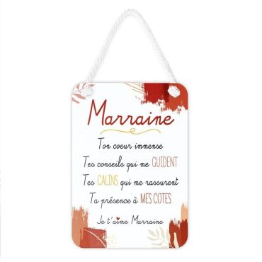 Plaque affective - Marraine - Collection Famille d'Amour | jourdefete.com Plaque affective - Marraine - Collection Famille d'Amour | jourdefete.com