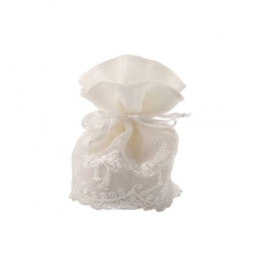 4 Pochons en Dentelle Robe Ecru 4 Pochons en Dentelle Robe Ecru